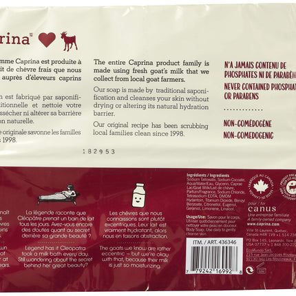 Caprina Canus Original Formula Fresh Goat's Milk Soap, 16 bars