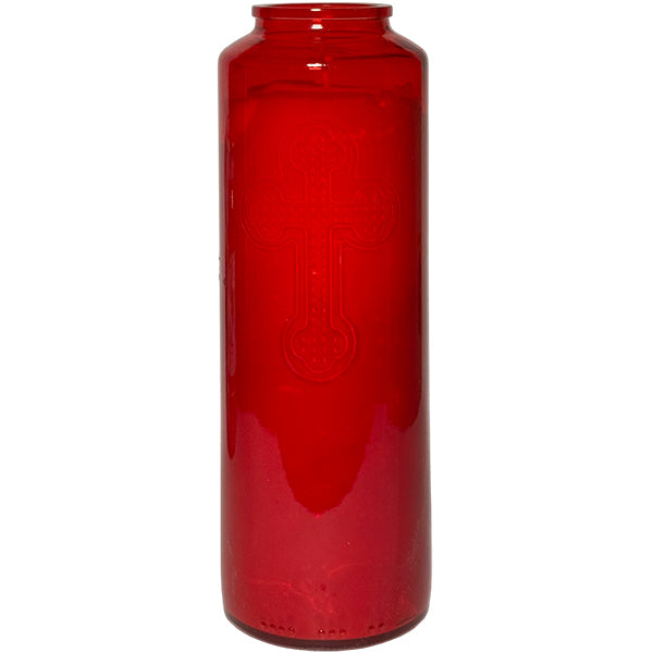 Memorial Candle Red Glass