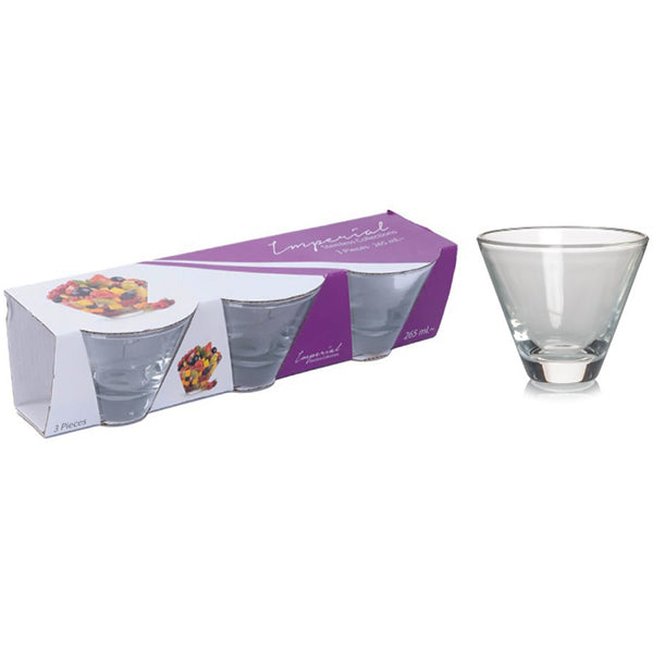 Imperial Glass Bowl 4.25"x2.5" 3-Pack