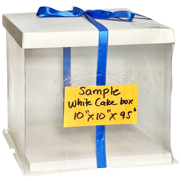 Ml Packaging 10"x10"x9" Clear Cake Box Bottom & Lid 5-Pack