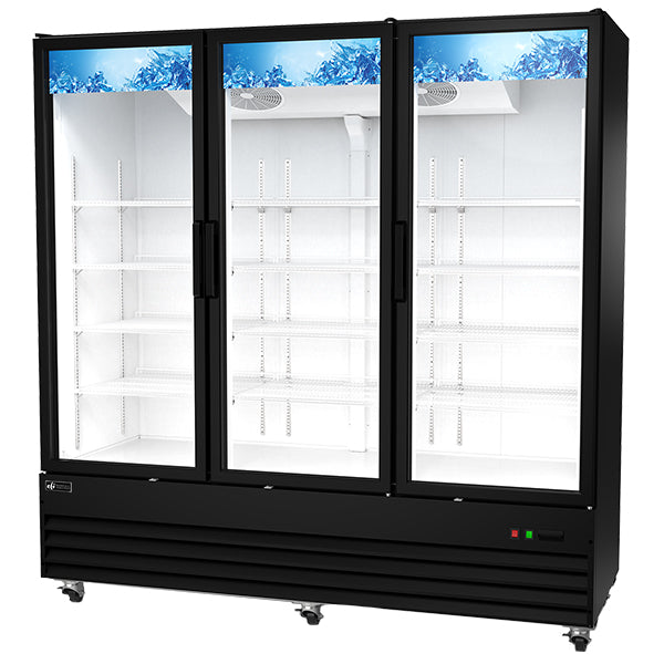 EFI C3-78gdx X 3 Glass Door Refrigerator 78" 78in Swing Dr