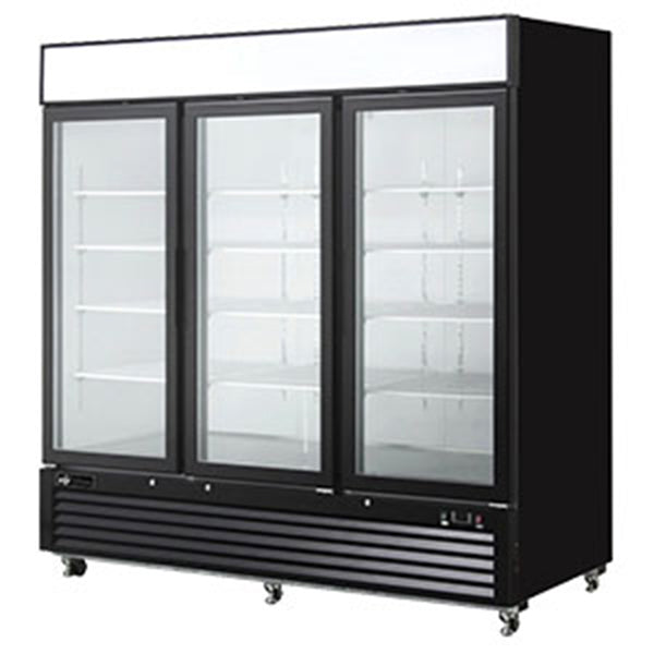 EFI C3-82gdvc 82IN Swing 3 Door Glass Refrigerator 82in Dr