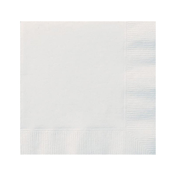 Unique Bright White Luncheon Napkins 20 ct