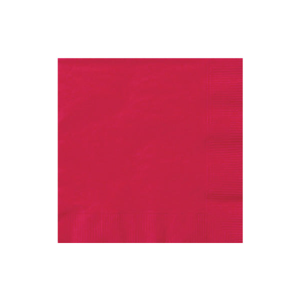 Unique Ruby Red Beverage Napkins 20 ct