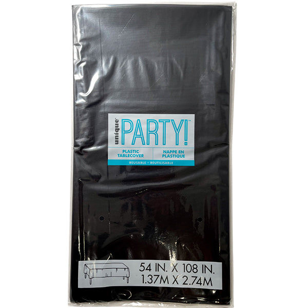 Unique Black Basic Table Cover 108in