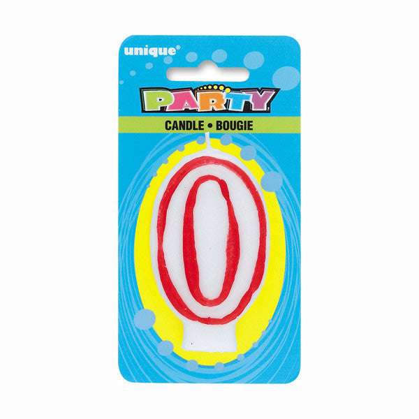 Unique Deluxe Numeral Candle 0