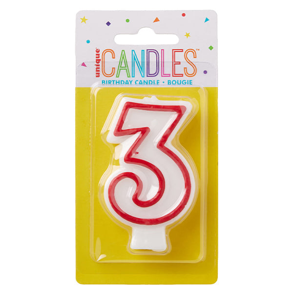Unique Deluxe Numeral Candle 3