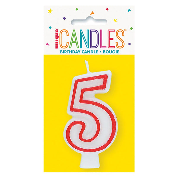 Unique Deluxe Numeral Candle 5