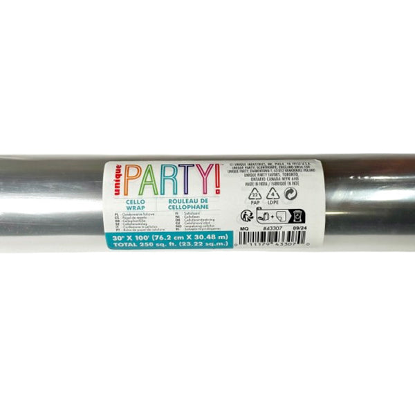 Unique Clear Cello Wrap Roll 30 ct