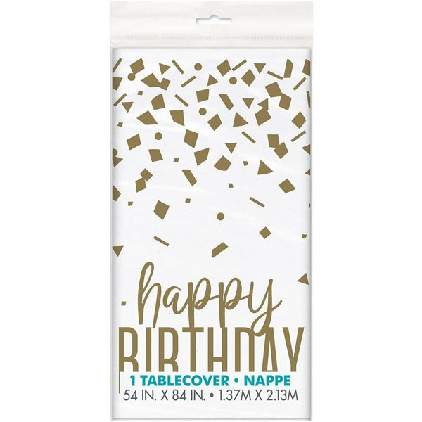 Unique Gold Confetti Birthday Tablecover