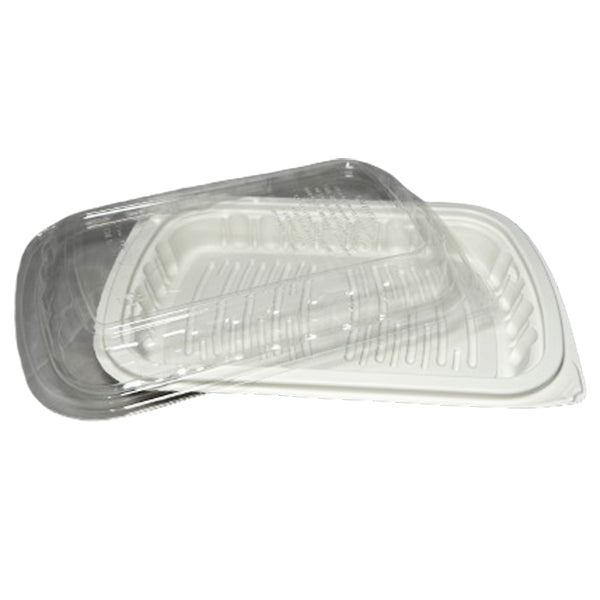 Pactiv Half Slab Rib Combo Pack White 90 ct