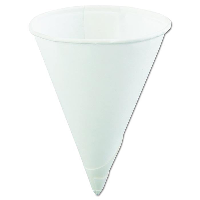 Genpak Cone Paper Cups 4 oz Rolled Rim 200 ct