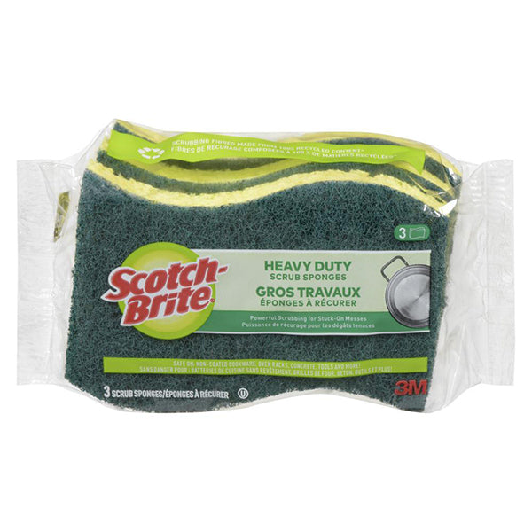 Scotchbrite Heavy Duty Sponge Scrub 3 ct