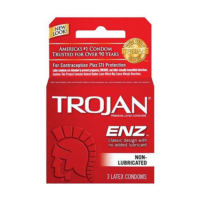 Trojan Enz Non-lubricated (red) 3-Pack