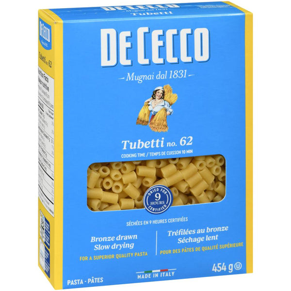 De Cecco #62 Tubetti 454 g
