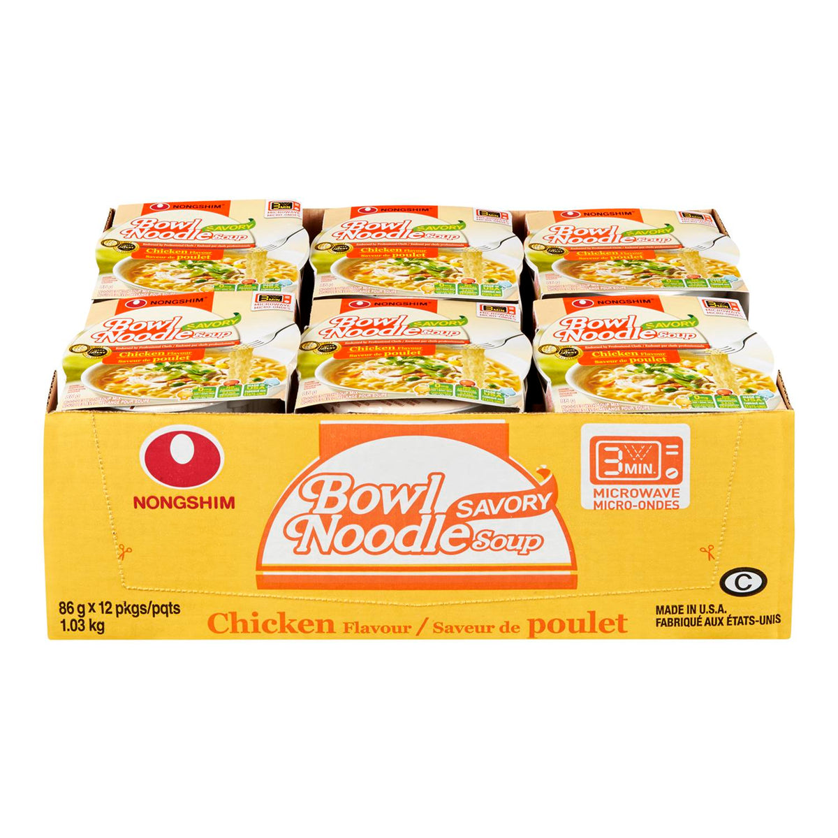 Nongshim Bowl Noodle Soup Chicken (mild) 86 g