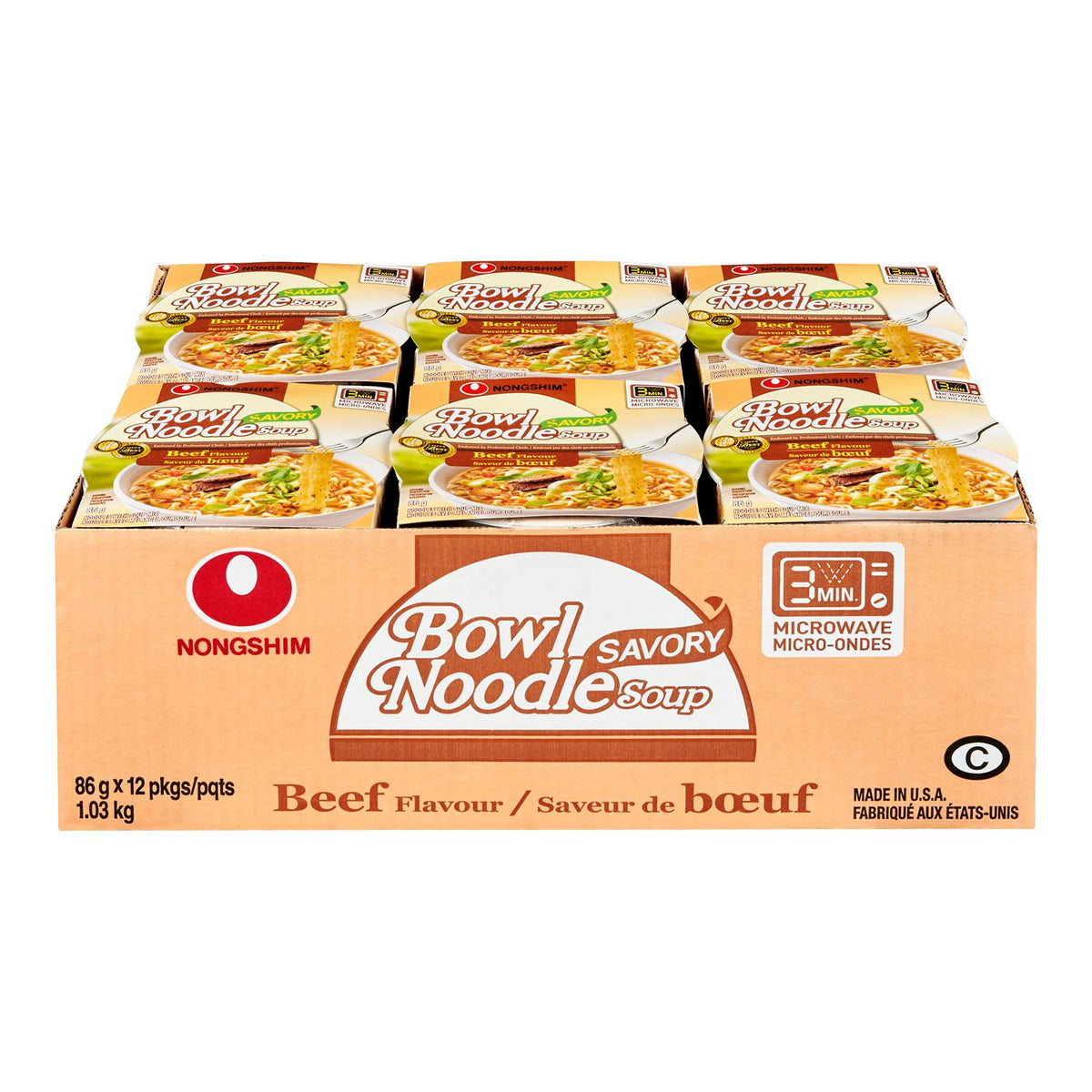 Nongshim Bowl Noodle Soup Beef 86 g