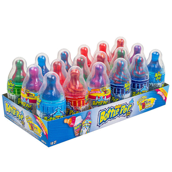 Bazooka Candy Brands Baby Bottle Pop Tung Toos 18 ct