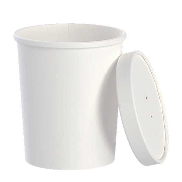 SOLO 32 oz White Combo Paper Food Container 250 ct