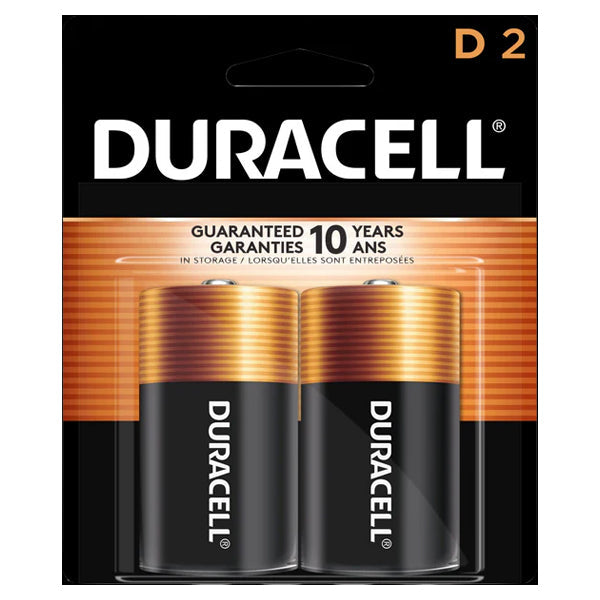 Duracell D Battery Coppertop 2 ct