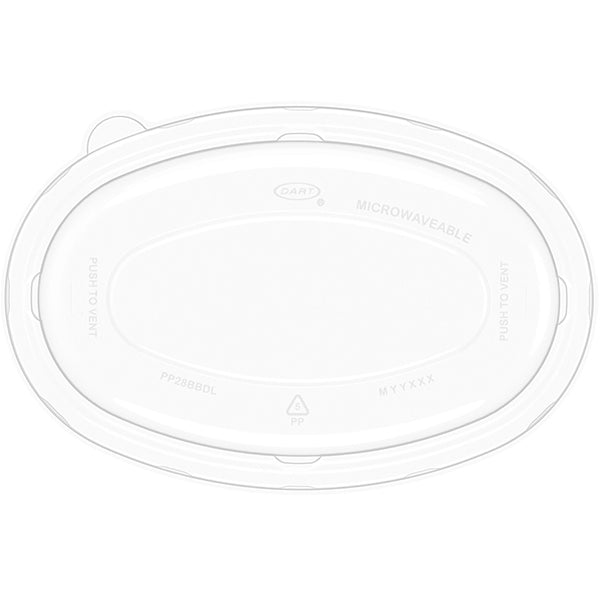 Bare Solo 28 oz Pp Plastic Dome Lid for Burrito Bowl 75 ct