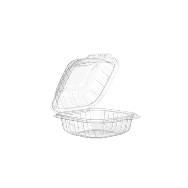 DART 6IN Clear Pp Plastic Hinged Container 75 ct