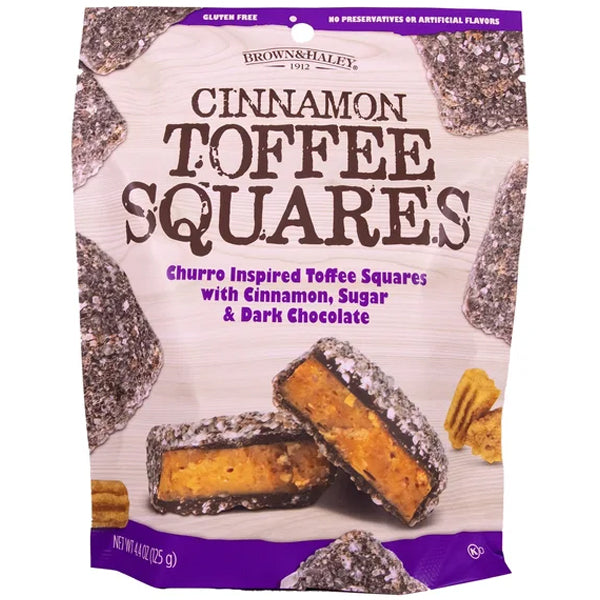 Brown & Haley Dark Cinnamon Toffee Squares in Pouch 125 g