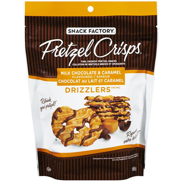 Snack Factory Milk Chocolate & Caramel Drizzlers Pretzel 155 g