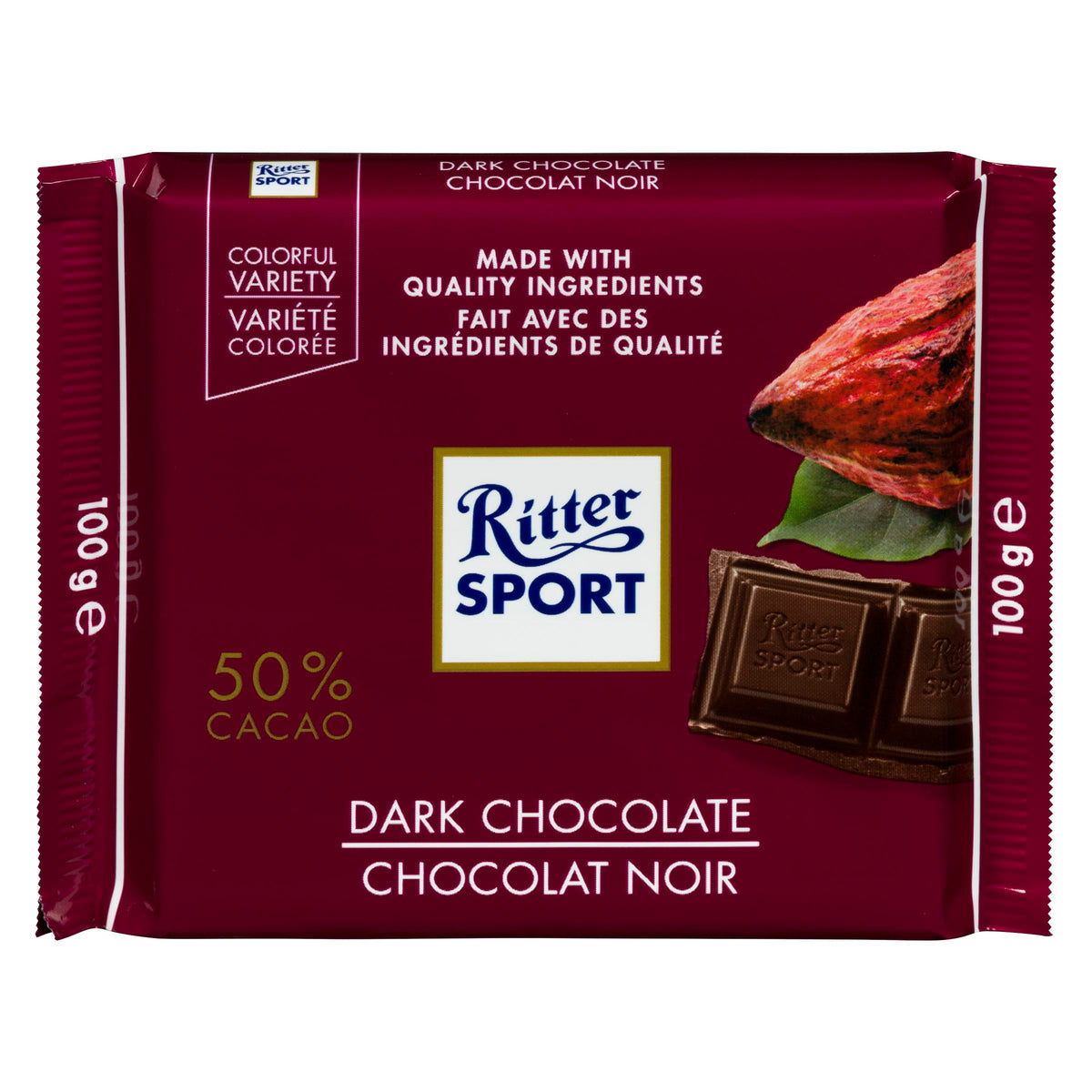 Ritter 50% Dark Chocolate 100 g