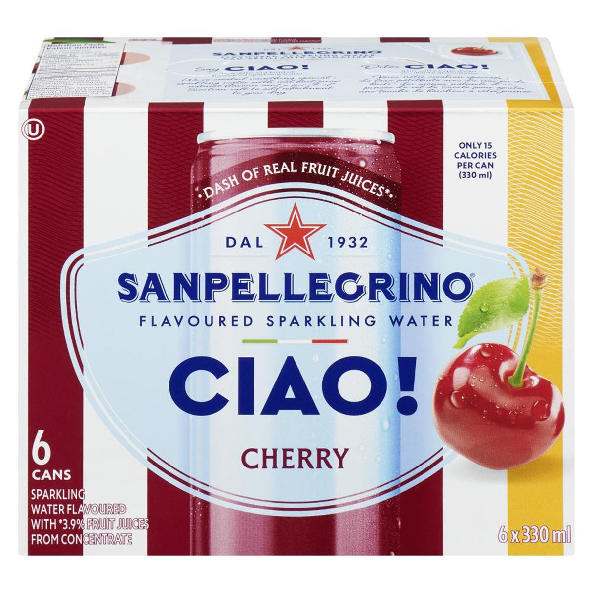 San Pellegrino Ciao Cans Cherry 330 mL