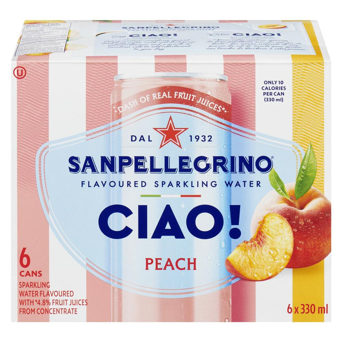 San Pellegrino Ciao Cans Peach 330 mL