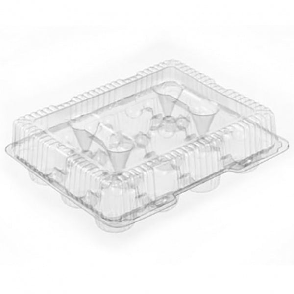 Parpak 12 Cavity Cupcake Hinged Container 76 ct