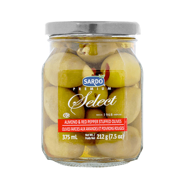 Sardo Almond & Red Pepper Stuffed Olives 375 mL