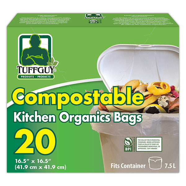 Tuffguy Compostable Kitchen Organics Bags 16.5"