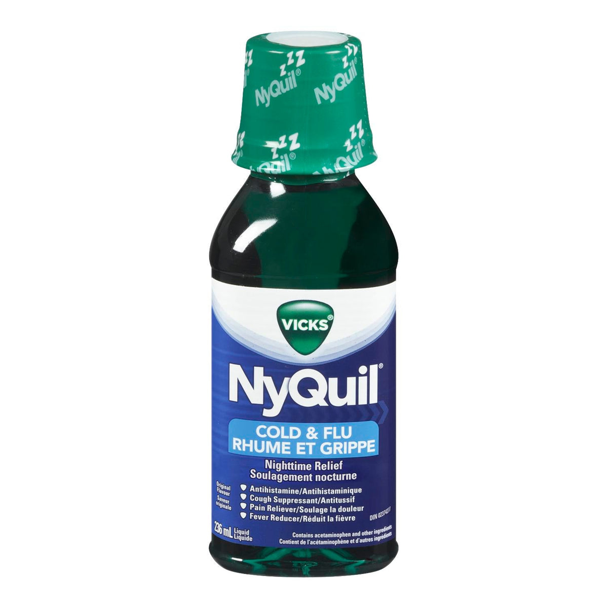 Vicks Nyquil Cold and Flu Liquid 236 mL
