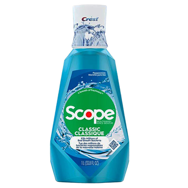 Crest Scope Classic Mouthwash Cool Peppermint 1 L