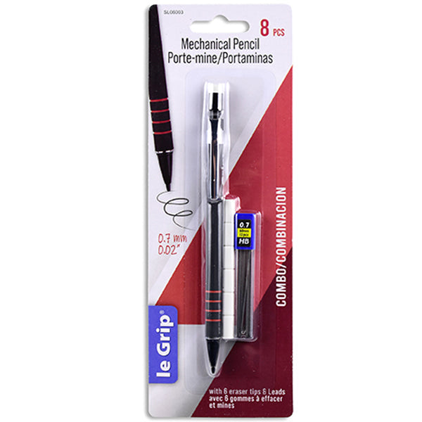 Le Grip 8 pc Mechanical Pencil Set 0.7MM