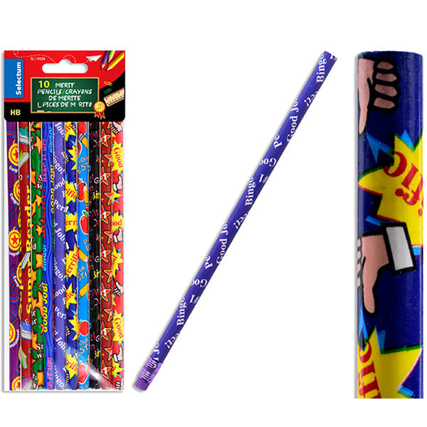 Selectum 10-Pack Teacher Award Pencil-hb W/eraser Tops