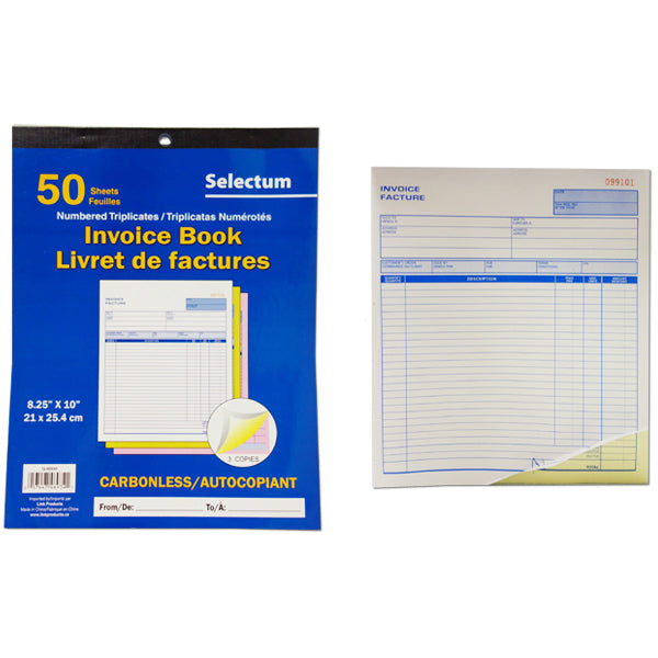 Selectum 50 Triplicates Invoice Book