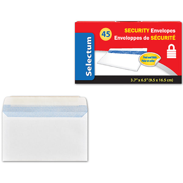 Selectum Peel N Seal White Envelope 45-Pack