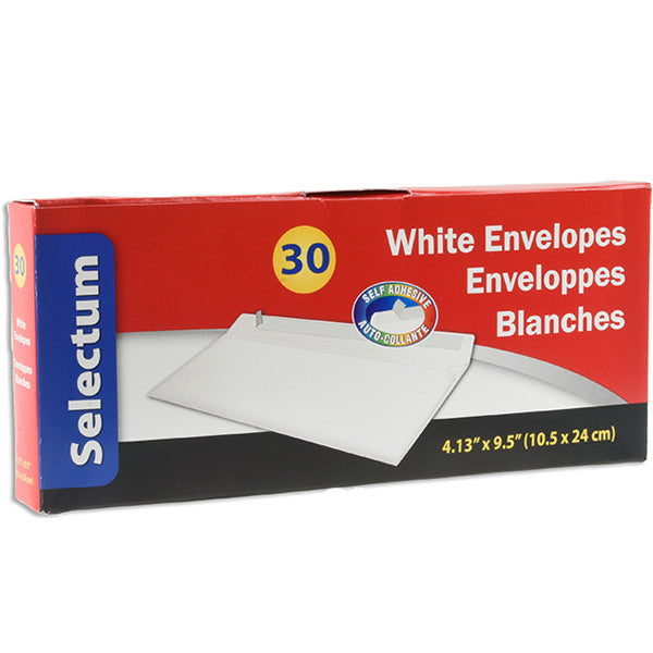 Selectum Peel N Seal White Envelope 30-Pack