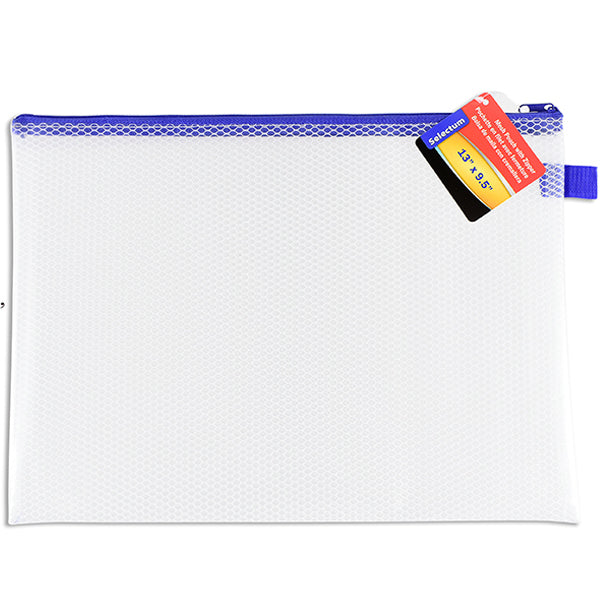 Selectum Clear Mesh Vinyl Zipper Pouch