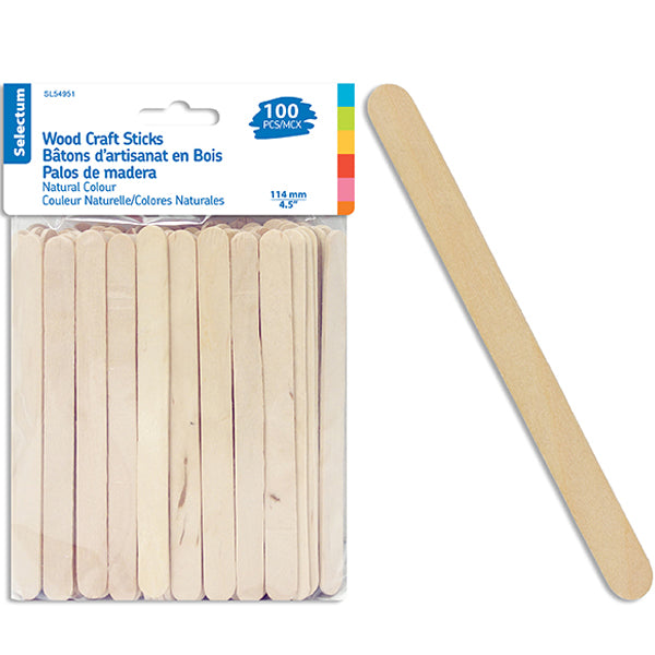 Selectum Wood Craft Sticks 150-Pack