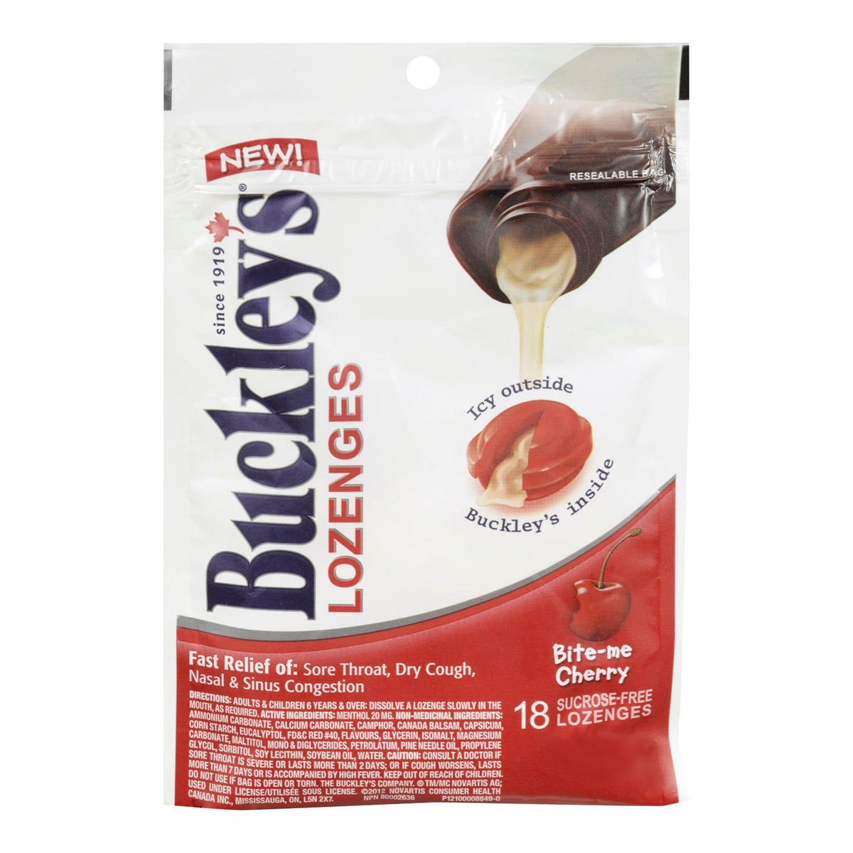 Buckleys Lozenges Cherry Outburst 18 ct
