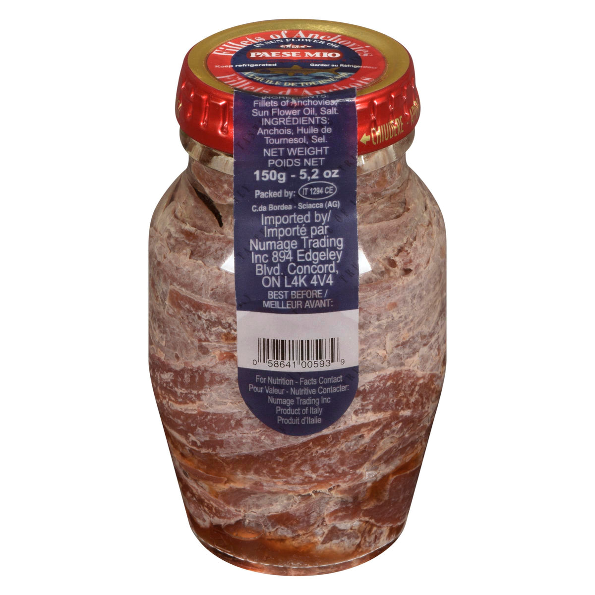 Paese Mio Medium Anchovy Fillets 150 g