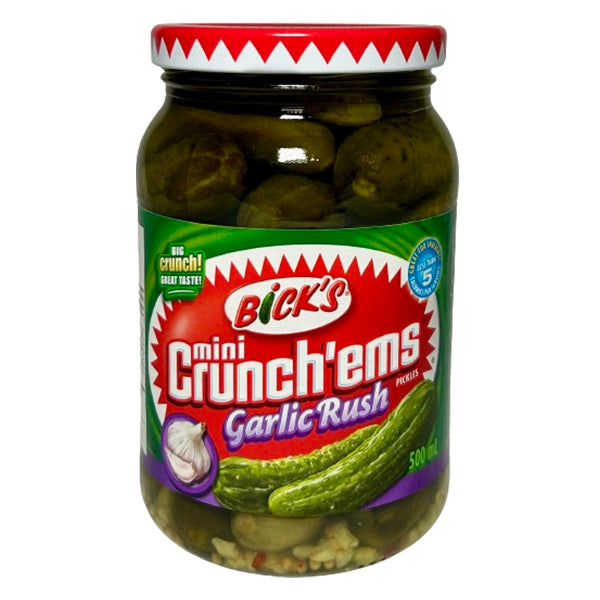 Bicks Garlic Rush Mini Crunch'ems 500 mL