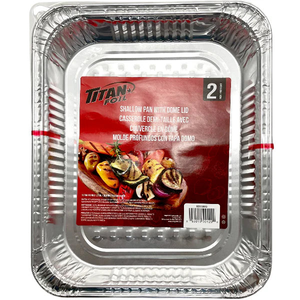 Titan Shallow Aluminum Pan with Dome Lid 24x