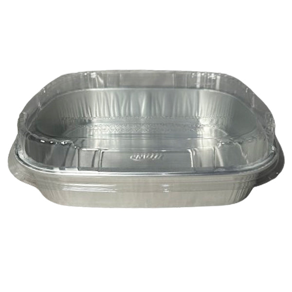 Titan 52 oz Silver Entree Container with Lid 2x25-Pack