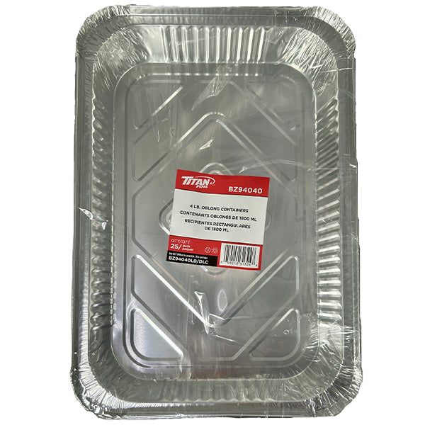 Titan Foil 4LB Oblong Containers 25 ct