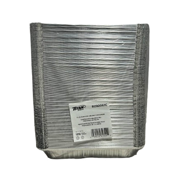 Titan 1.5LB Oblong Shallow Foil Container 125 ct